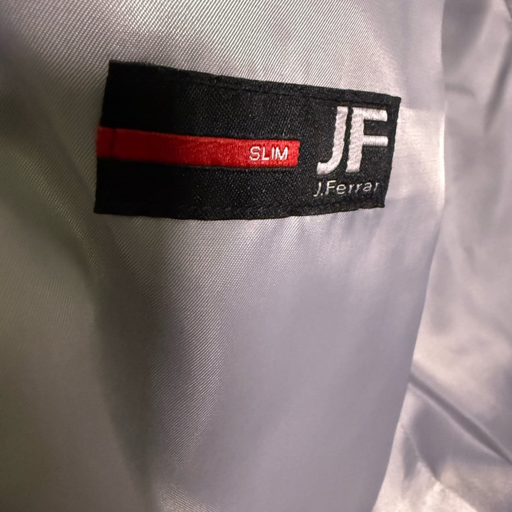 JF J Ferrar Black White Floral Slim Fit Blazer Jacket Size 46R Modern Statement - Picture 4 of 8